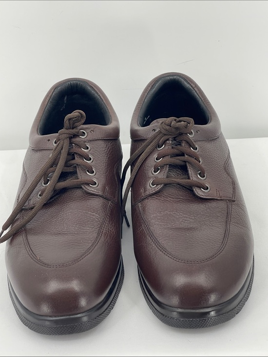 DREW Men\'s Casual Leather Lace-Up Shoes in Dark Brown SIZE 10.5 WIDE